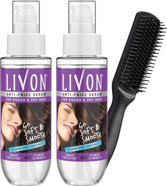 LIVON Hair Serum for Women & Men for Dry and Rough Hair with Hair Brush Price in India