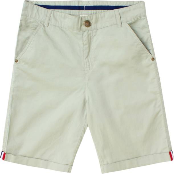 CuB McPAWS be curious Short For Boys Casual Solid Cotton Blend