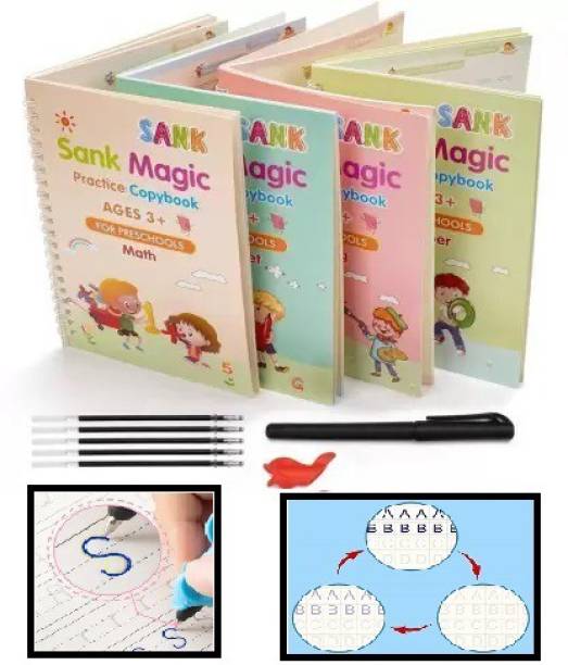 CrazyBuy Magic Practice Copybook for Kids,Book That Can Be Reused,Handwriting Copybook