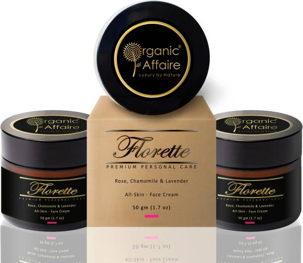 Organic Affaire 3x 50gm Anti Aging Face Cream-Florette(Rose, Lavender & Chamomile)| Paraben Free