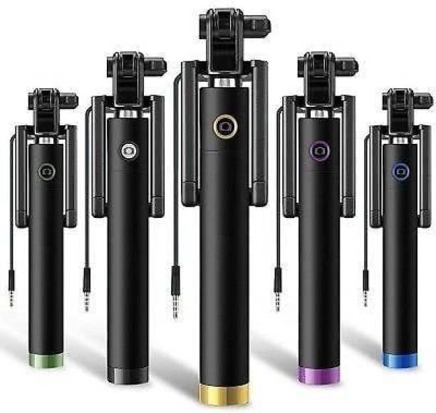 PicPok Extendable Aux Wired Selfie Stick Monopod for iPhone & Android Cable Selfie Stick