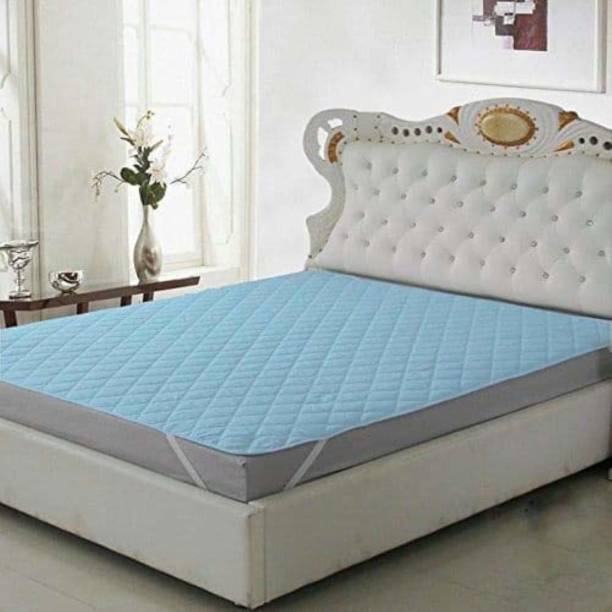 Lets Feel Waterproof Quilted Mattress Protector Breathable Noiseless Cover 1 inch Double Fiber Mattress