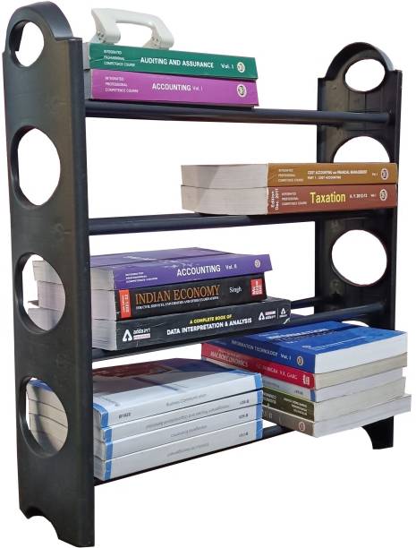Cmerchants Home Study Care 4 Layer open Single Attachment book organiser black. Metal Open Book Shelf