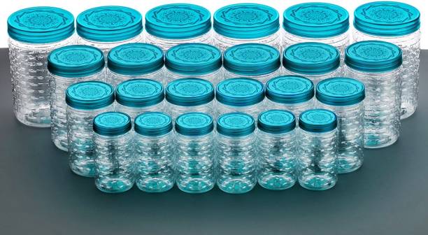 Auspicia Plastic Kitchen Containers Combo Set Of 24  - 250 ml, 300 ml, 650 ml, 1200 ml Plastic Grocery Container