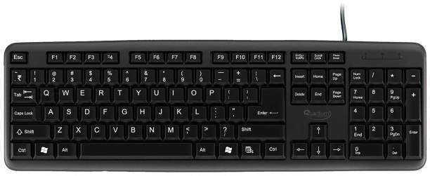 QUANTUM 7403, Wired USB Keyboard, Full size with 104 Keys Wired USB Multi-device Keyboard