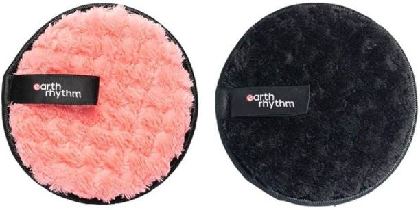 Earth Rhythm Makeup Removal Reusable Cleansing Pads, Easily Removes Face & Eye (Pack of 2) Makeup Remover