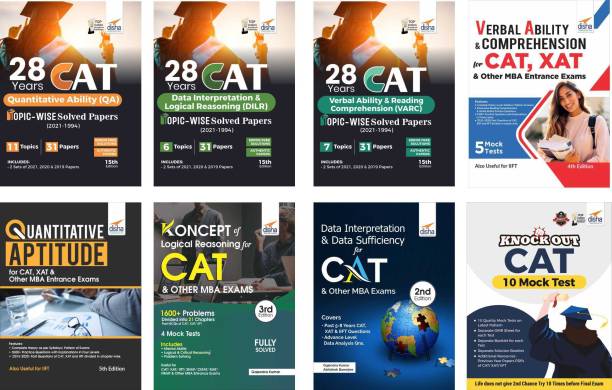 Study Package for CAT, XAT & other MBA Entrance Exams with 28 Years CAT Solved Papers & 10 Mock Tests 5th Edition