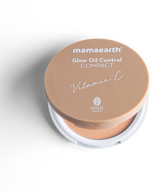 MamaEarth Glow Oil Control Compact SPF 30 with Vitamin C & Turmeric for 2X Instant Glow Compact
