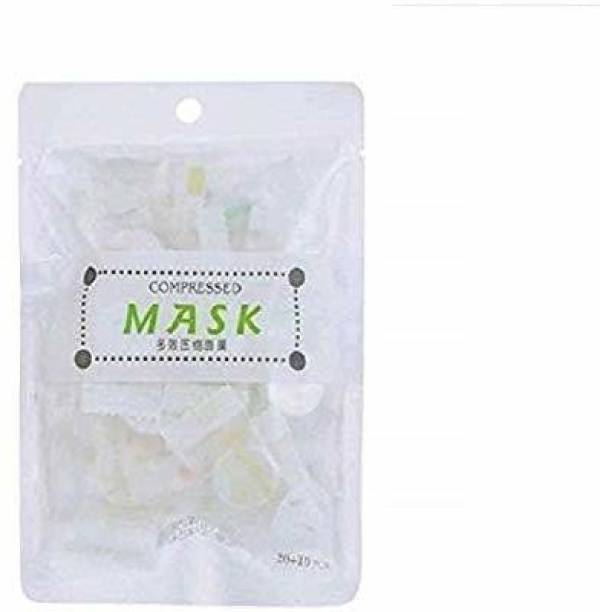 Digital Shoppy Face Mask Paper Facial Dry Masks Non woven Fabric Papers Skin Care (White)  Face Shaping Mask