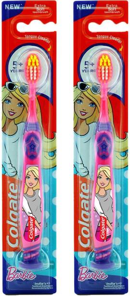 Colgate Kids Barbie Toothbrush, Extra Soft with Tongue ...