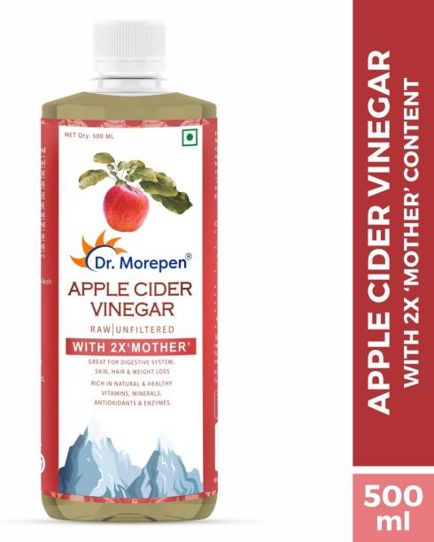Dr. Morepen Apple Cider Vinegar With 2x Mother Raw & Unfiltered Rich in Natural and Healthy Vitamins and Multivitamins for Skin, Hair and Weight Loss Vinegar