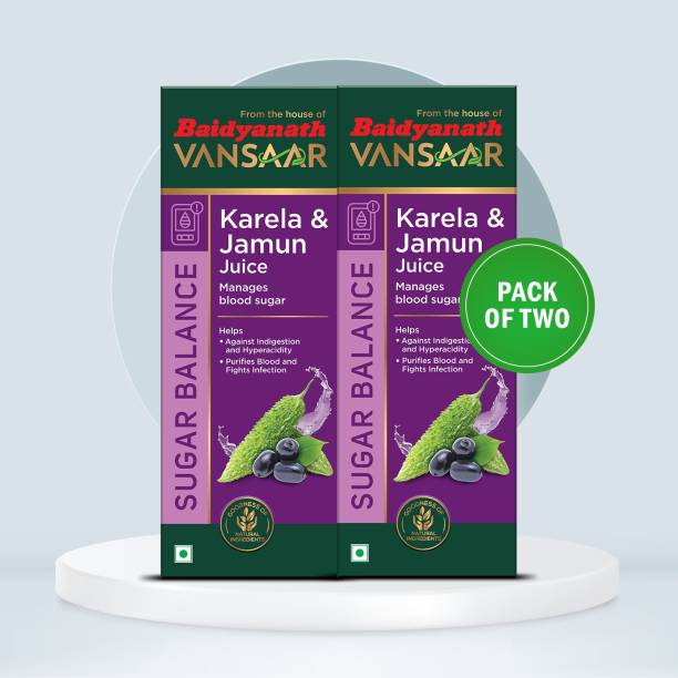 Baidyanath Vansaar Karela and Jamun Juice|(pack of 2)- 1x2 litre | Sugar Balance