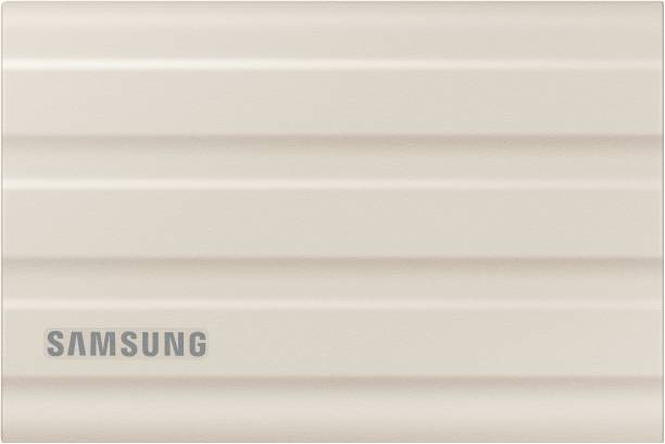 SAMSUNG T7 Shield 1TB USB 3.2 Gen 2(10 Gbps),IP65 Rated,Speed upto 1050 MB/s,(MU-PE1T0K) 1 TB External Solid State Drive (SSD)