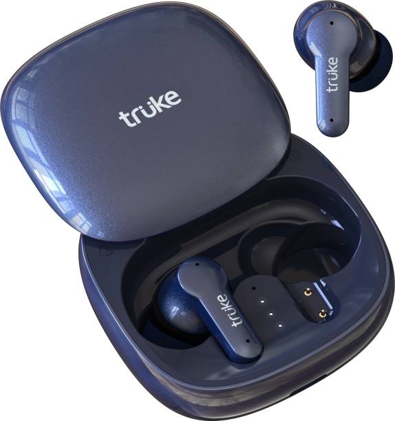 truke Buds S2 with 48H Playtime, Quad Mic ENC, Instant Slide Pairing, 20 EQ Modes Bluetooth Headset