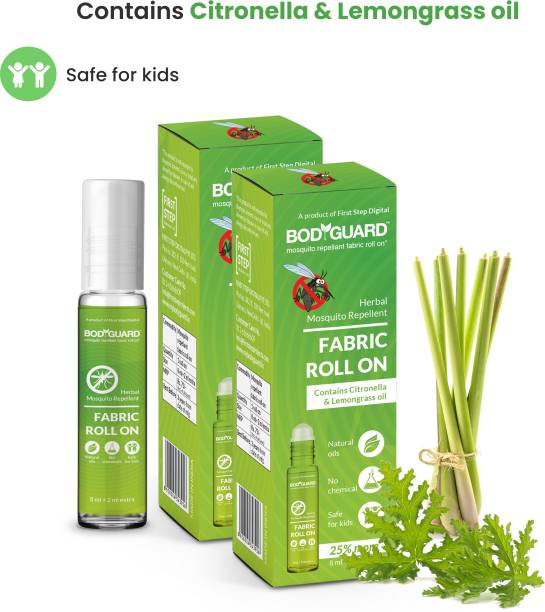 BodyGuard Herbal Mosquito Repellent Fabric Roll On for Kids | 8 Hours Protection