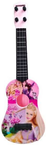 MIMY Barbie Printed Mini Guitar Toy for Kids,4 String Guitar Toy( Pack of 1)