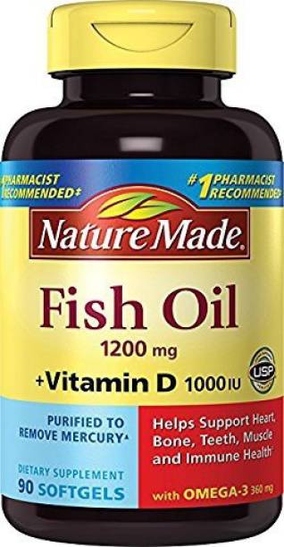 Nature Made Fish Oil 1,200 mg + VIT D 1,000 IU Softgels