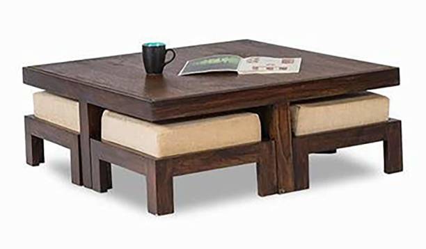 Kendalwood Furniture Premium Quality 4 Stool Coffee Table Center Table for living room Furniture Solid Wood Coffee Table