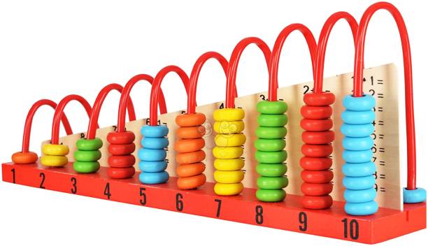 voolex Wooden Abacus for Kids to Count, Add & Subtract with Colorful Beads