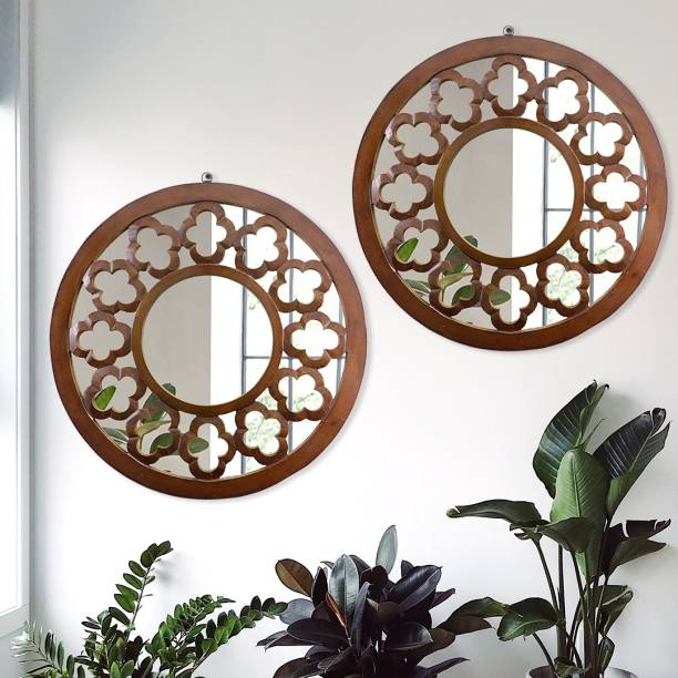 Timberly WPM-CR-Brown-24/24-02 Decorative Mirror