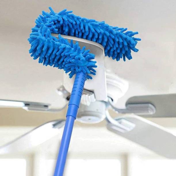 Ipsit Cleaning Brush Feather Microfiber Duster with Extendable Rod Dust Cleaner Wet and Dry Duster