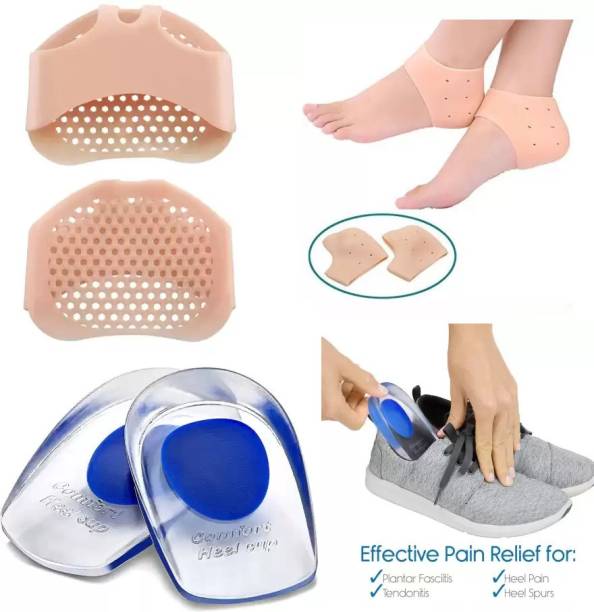 The Moon Impex Silicon Gel Heel Pad For Pain Relief And Half Toe Sleev Heel Support Heel Support