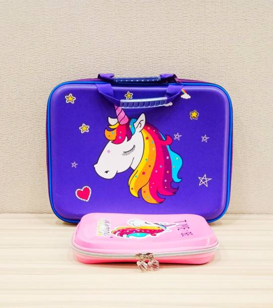 Magic of Gifts Unicorn Themed Laptop Bags with Pencil Case| Cute Unicorn Accessories Waterproof Laptop Sleeve/Cover