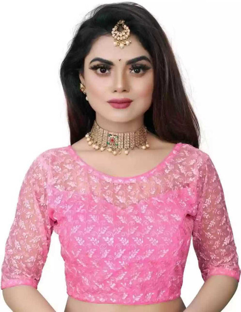 pink blouse designs