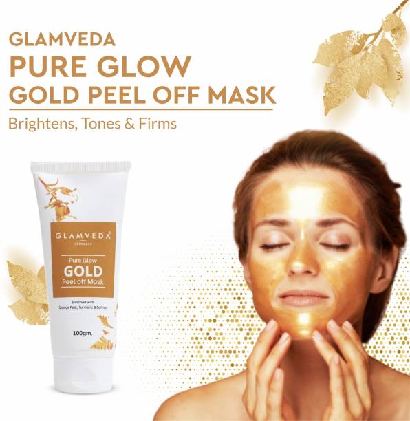 GLAMVEDA Pure Glow Gold Peel Off Mask Enriched With Orange Peel ,Turmeric & Saffron