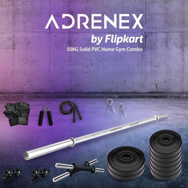 Adrenex by Flipkart 50 Kg PVC 50 KG COMBO 9-WB Home Gym Combo