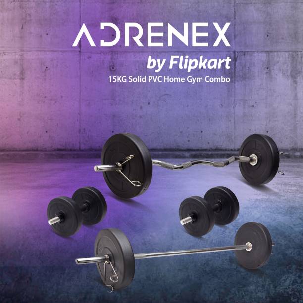 Adrenex by Flipkart 20 kg With Straight, Curl and Dumbbell Rods Home Gym Combo