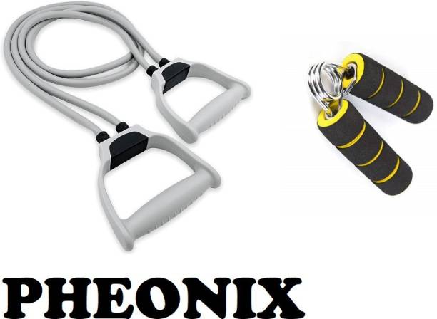 Pheonix Fitness Combo Of Double Toning Tube With Foam Hand Gripper Gym & Fitness Kit