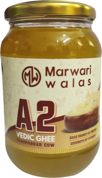 Marwari Wala's Desi ghee A2 Bilona 500ml Ghee 500 ml Glass Bottle