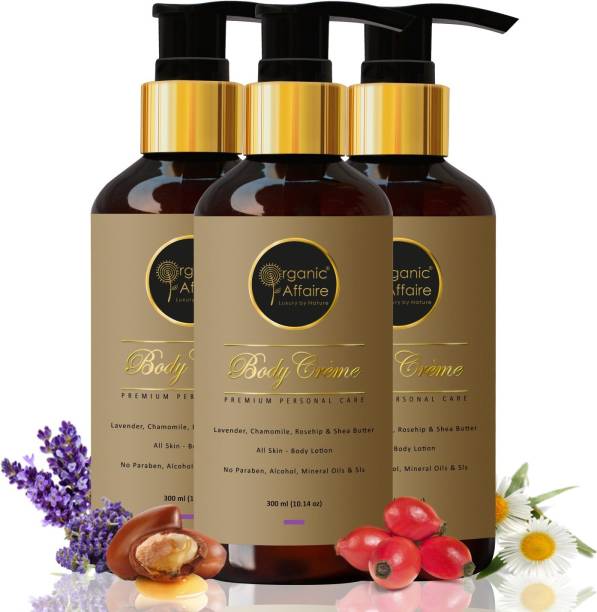 Organic Affaire 3 x 300ml All-Skin Body Lotion (Lavender, Chamomile & Rosehip) | Paraben Free