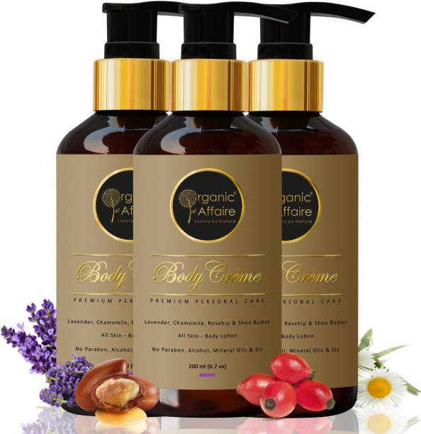 Organic Affaire 3 x 200ml All-Skin Body Lotion (Lavender, Chamomile & Rosehip) | Paraben Free