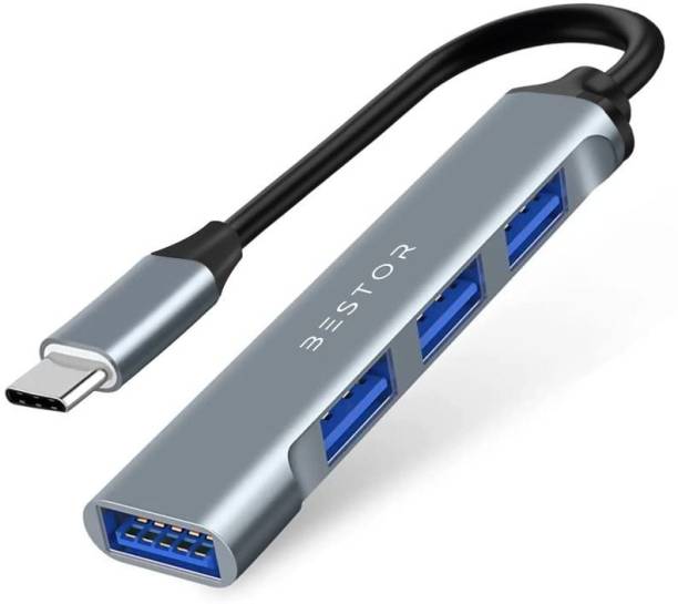 Bestor USB C Hub Multiport Adapter for MacBook Pro Air 2021 2020 31C 4-in-1 USB Hub (Type C to 4 USB-A Ports) USB Hub