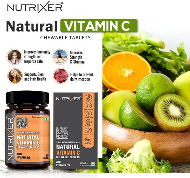 nutrixer NATURAL VITAMIN C CHEWABLE TABLETS, 60 TABS.