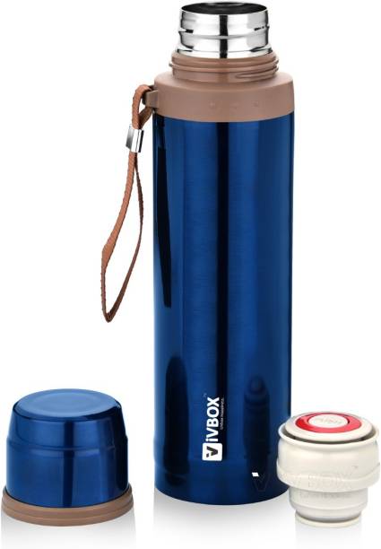iVBOX ®Sports-750 Thermos Steel Push Button Lid Flask Hot & Cold 750 ml Flask