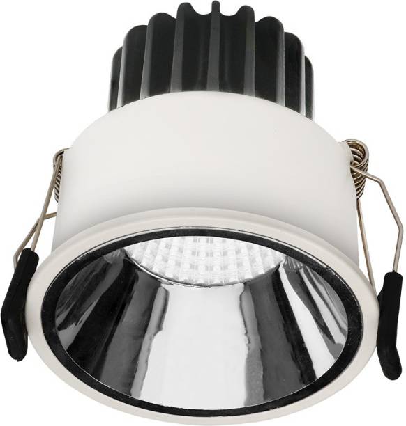 Legero Lego 8W 4000K Round COB Downlight with Silver Color Reflector Recessed Ceiling Lamp