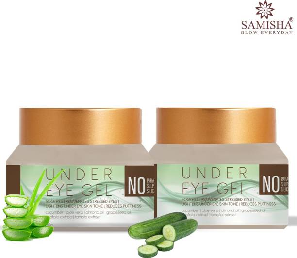 Samisha Organic Under Eye Dark Circles Removal Gel For Reducing Puffiness(Pack of 2)