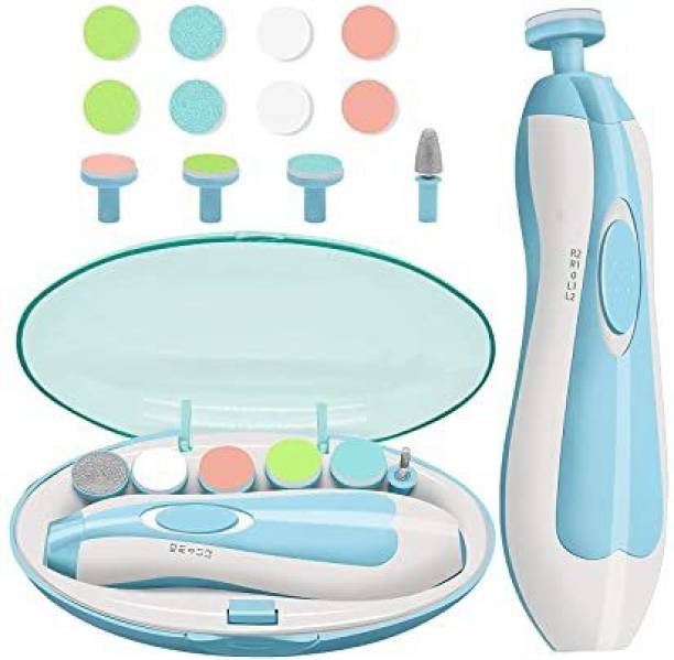 CredibleMart Baby Nail File Electric, Baby Nail Trimmer with 6 Grinding Heads Safe