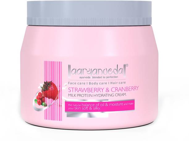 Aryanveda Strawberry & Cranberry Milk Protein Cream, Nourishes Skin, Gives Healthy Glow
