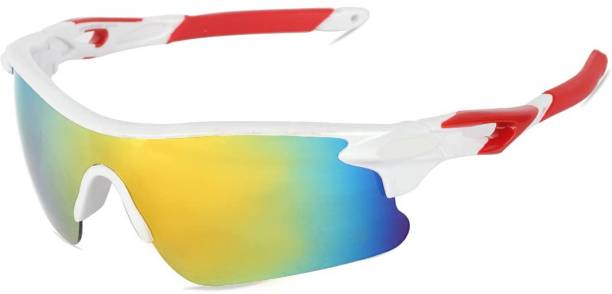 Cereto White & Red Sports Googles Cricket Goggles
