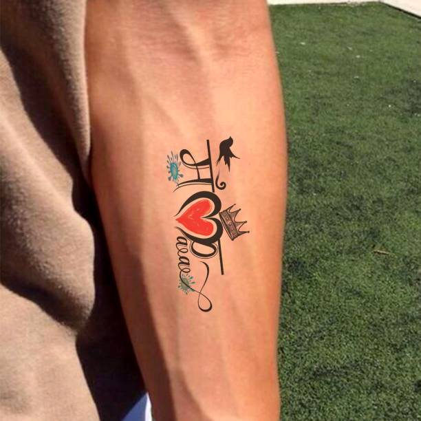 voorkoms Maa with Heart Paa Tattoo Birds Wings Tattoo Waterproof Temporary Body Tattoop