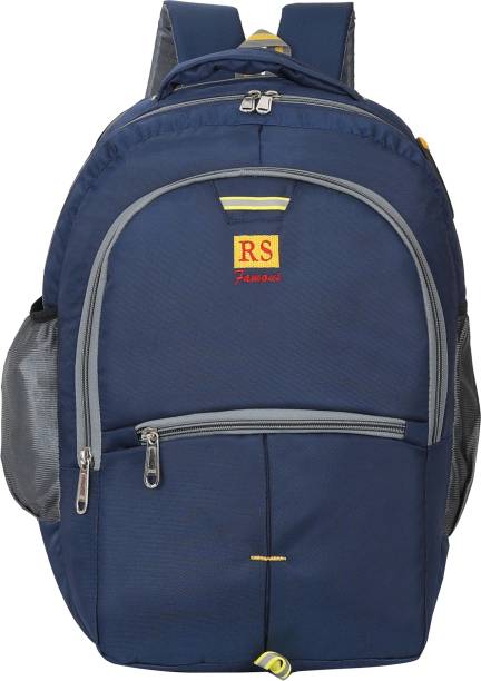 RS Famous Large 45 L Laptop Backpack Unisex College & School Bags (Blue) 45 L Laptop Backpack