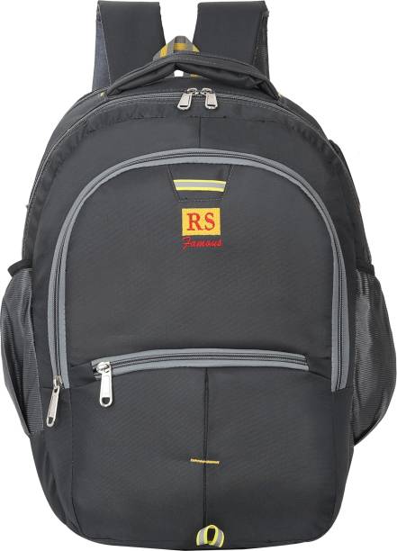 RS Famous Large 45 L Laptop Backpack Unisex College & School Bags (Grey) 45 L Laptop Backpack
