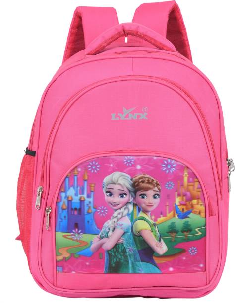 Lynx Dream (UKG- 1st-4th Std) Pink Waterproof School Bag