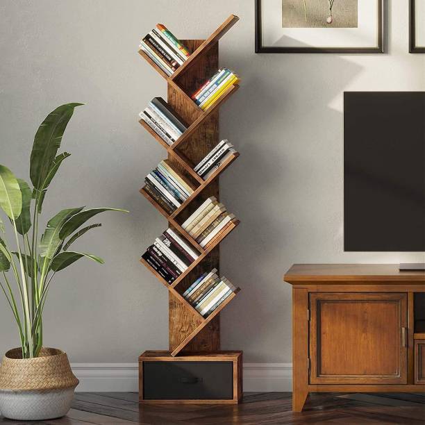 TANWAR HANDICRAFT Solid Wood Semi-Open Book Shelf