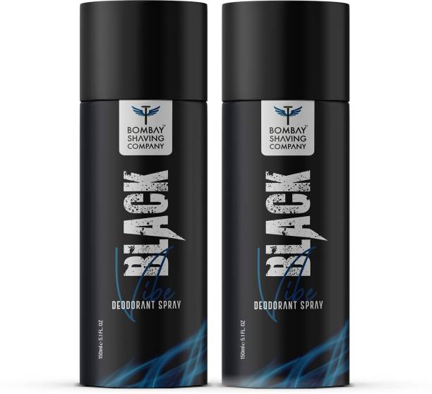 BOMBAY SHAVING COMPANY Black Vibe 150ml x 2 Combo Deodorant Spray  -  For Men