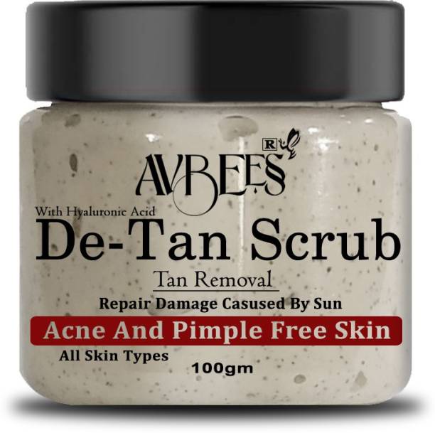 AVbees De-Tan Scrub Tan Removal Repair Damage Cause By Sun Acne Pimple Free Skin  Scrub